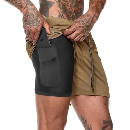 Pocket compression shorts in various colours and sizes for workouts and outdoor activities