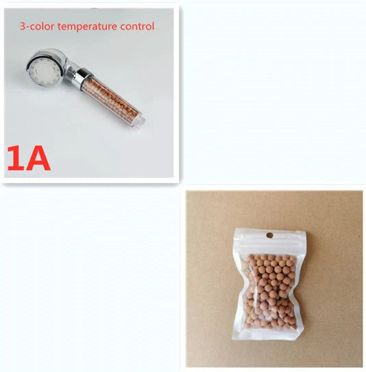 Colour-changing LED shower head with temperature sensor and high-pressure design