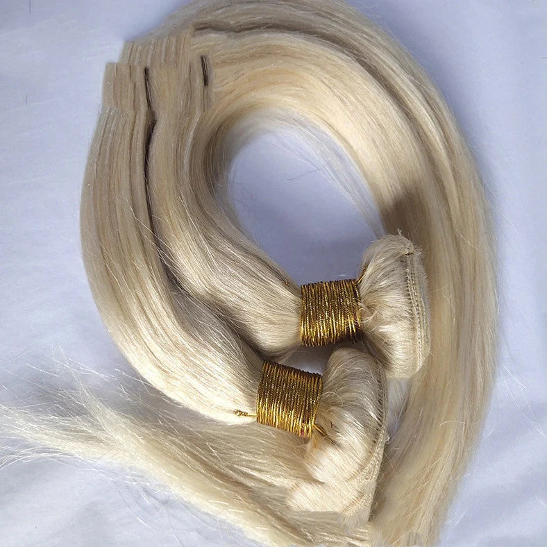 Xu Chang human hair straight wig with neat inclined bangs in various lengths from 10 to 30 inches