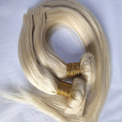 Xu Chang human hair straight wig with neat inclined bangs in various lengths from 10 to 30 inches