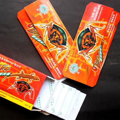 Non-toxic adhesive cockroach trap for safe pest control