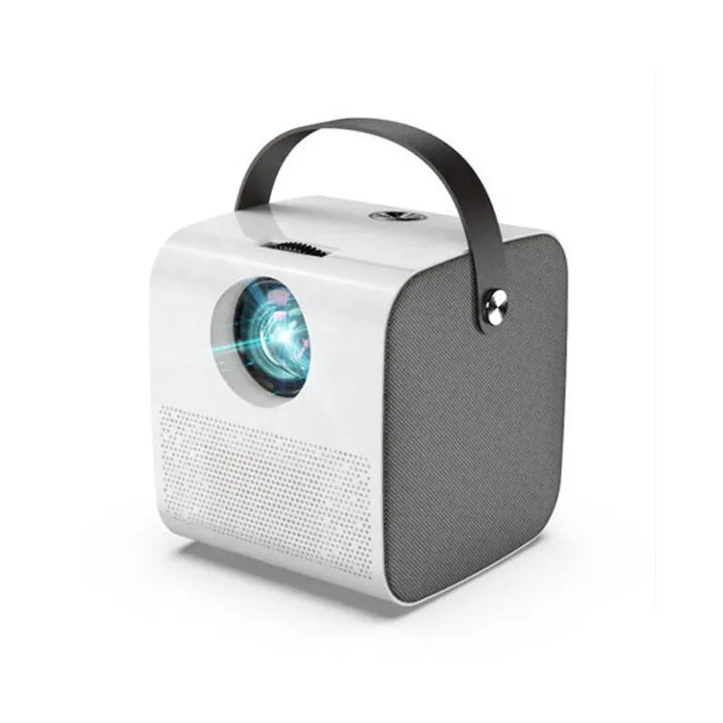 1080P HD portable LCD projector in White with wireless projection support and 3000 lumens