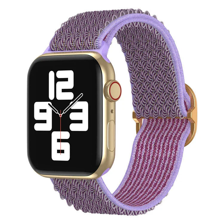 Stylishly Adjustable Apple Watch Strap in Woven Pattern with Customizable Fit