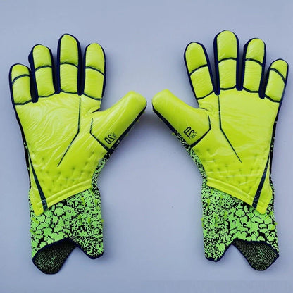 Children's football goalkeeper gloves with rubber palms in red, green, black, or orange colours