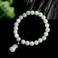 8mm flower jade purse bracelet with national style design for men and women