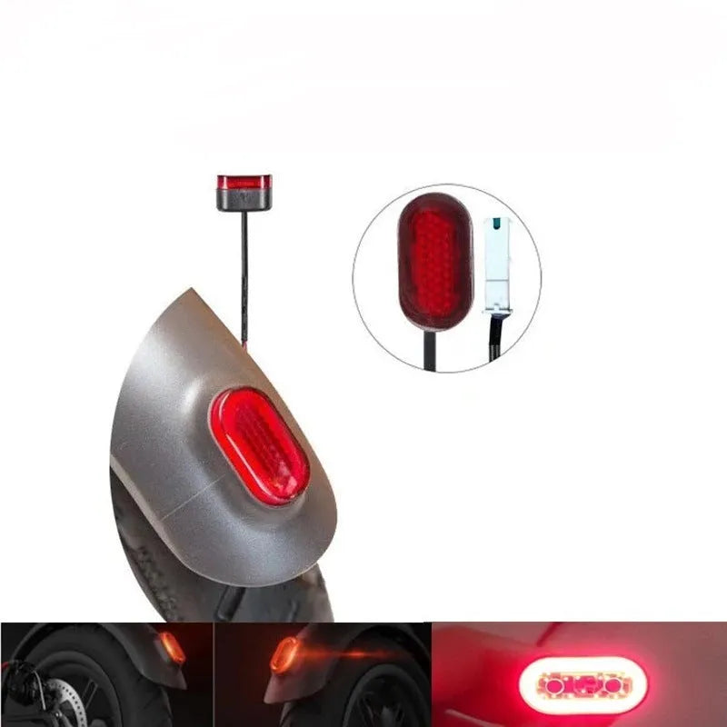 Red ABS PC plastic rear fender lampshade tail light cover for Xiaomi M365 electric scooter with cable
