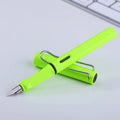 Plastic ink sac pen in multiple colours with 0.5mm steel nib and refill ink sacs