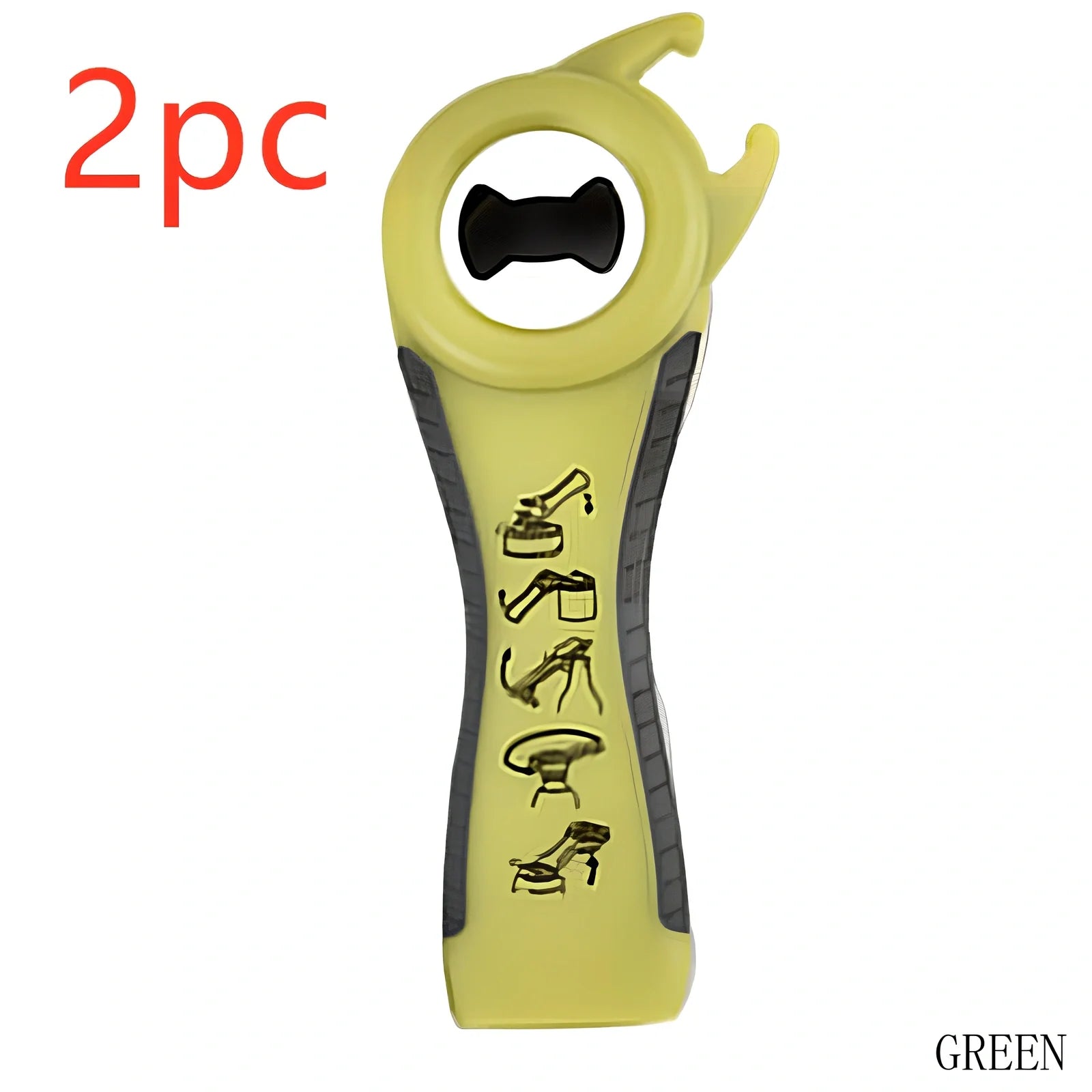 Stainless steel multifunction kitchen opener with bottle opener and corkscrew functions