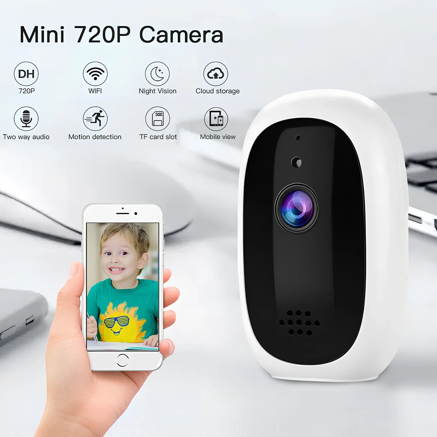 Wireless security camera with cloud storage and mobile monitoring capabilities