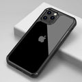 Transparent anti-fall protective phone sleeve in black for iPhone 11 Pro Max.