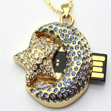 Silver Xingyue metal USB 2.0 flash drive with capacity options shown.