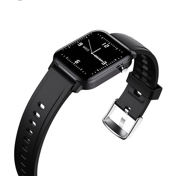 M2 smart bracelet watch with black silicone strap and 1.4-inch colour display on a wrist.