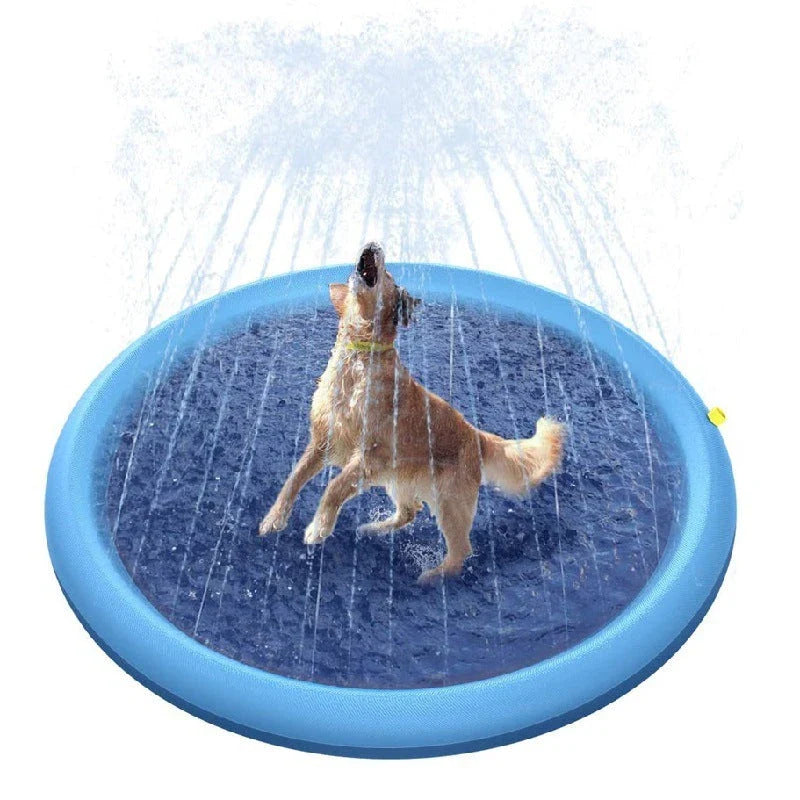 Refreshing splash pad for outdoor water play, suitable for kids and pets, with non-slip surface and compact, portable design.