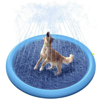 Refreshing splash pad for outdoor water play, suitable for kids and pets, with non-slip surface and compact, portable design.