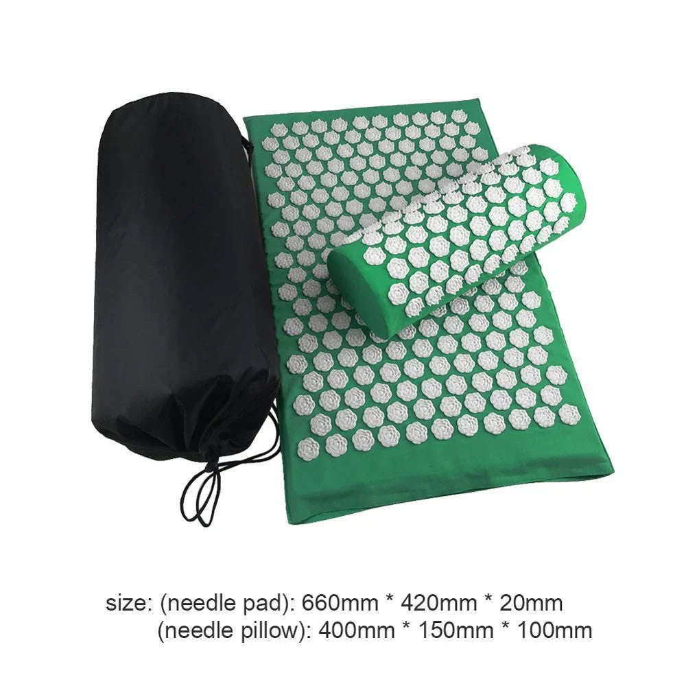 Lotus Acupressure Massage Set with pillow and mat for stress relief