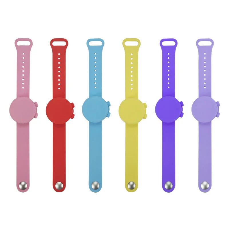 Outdoor silicone wristband hand sanitizer disinfectant bracelet in various colours