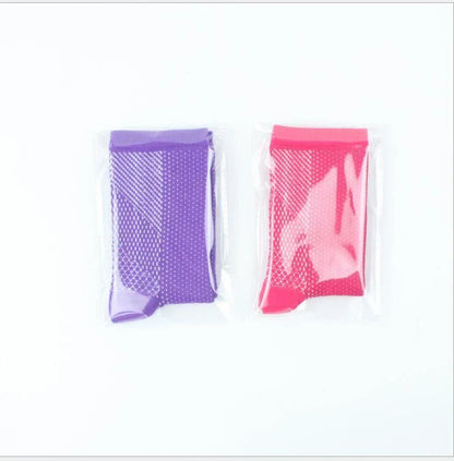 Yoga ankle support sports socks in black, red, and purple for sprain protection and pressure elasticity