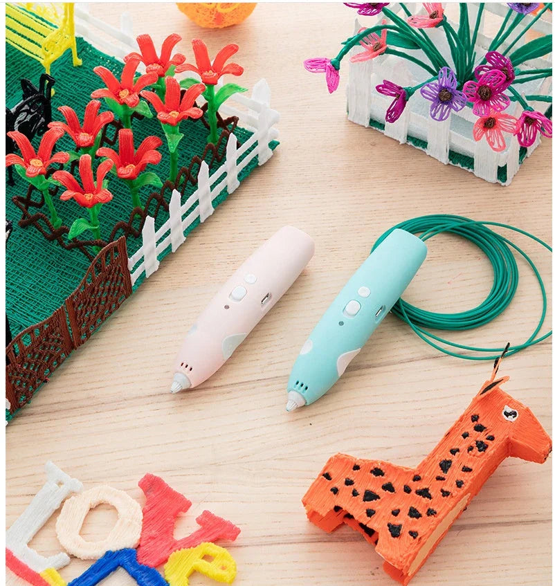3D Printing Pen with LED display for temperature adjustment, compatible with ABS and PLA filaments