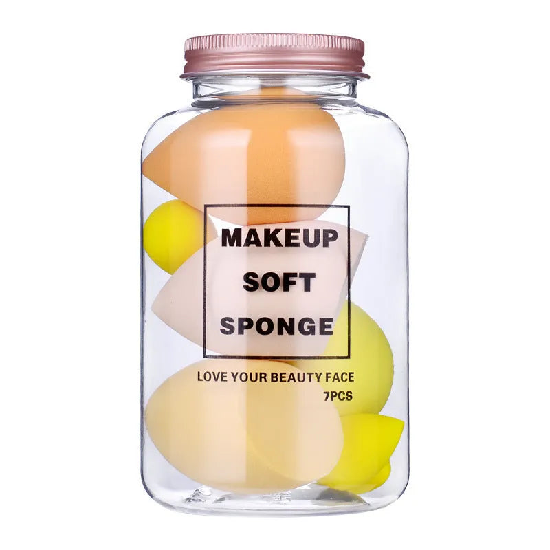Drift Bottle Boxed Beauty Egg 7 cans powder free water soft hydrophilic non latex makeup sponge in four colours