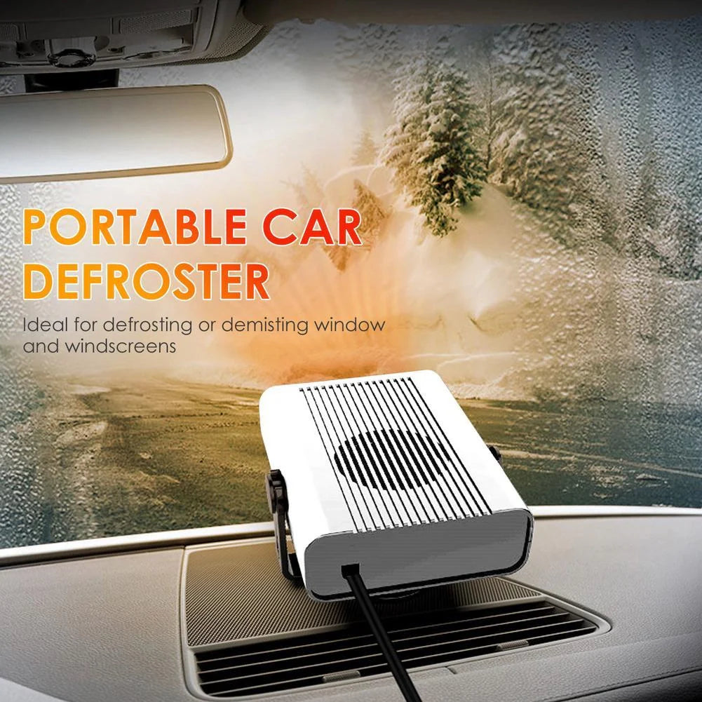 Universal Car Defrost Heater with 360-degree rotation for 12V/24V vehicles