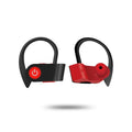 Black wireless Bluetooth V5.0 in-ear headphones with ergonomic silicone tips.