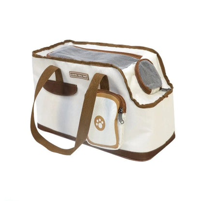 Folding dog diaper bag cat space capsule in breathable polyester, perfect for pet transport