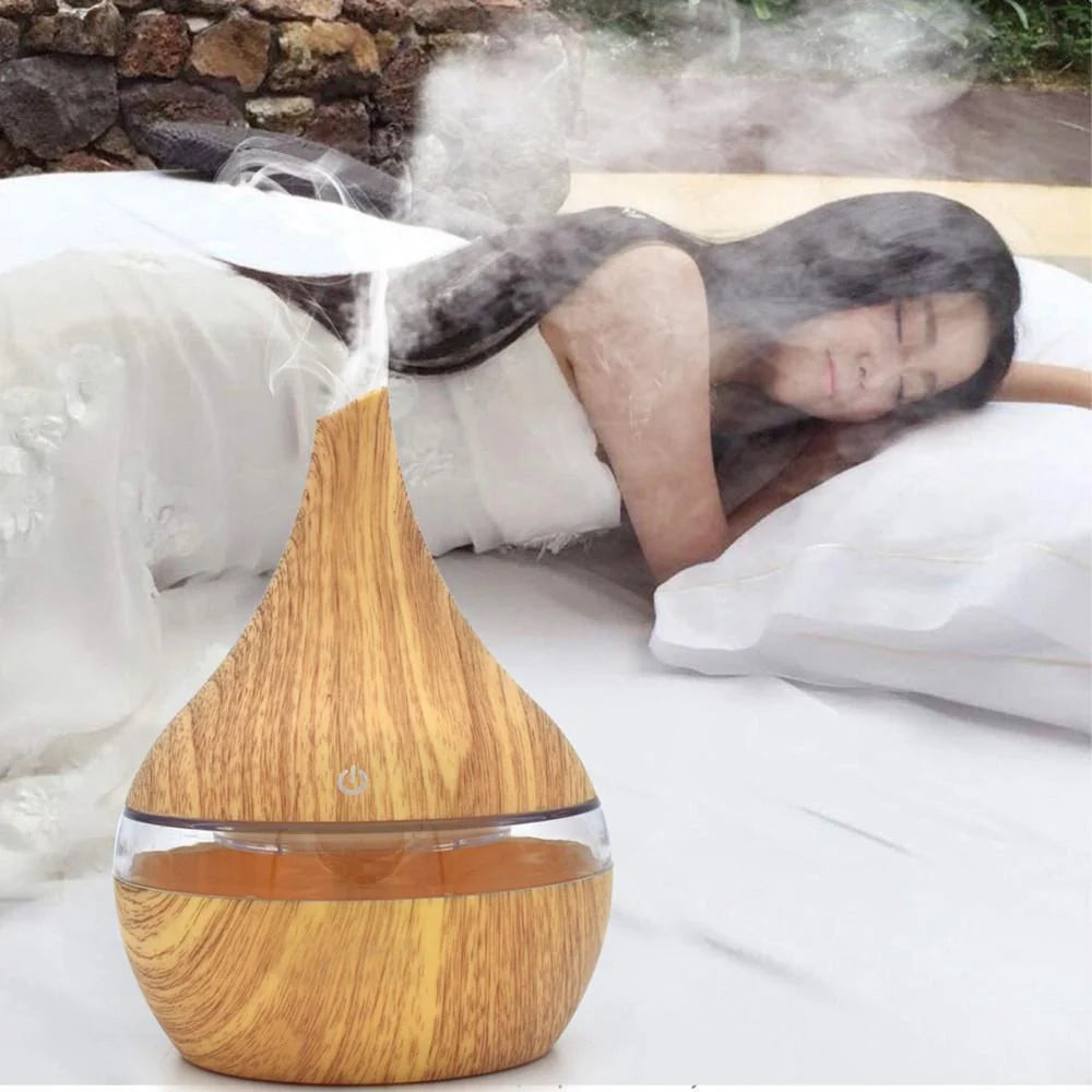 LED Essential Oil Diffuser with ultrasonic technology for calm and moisture