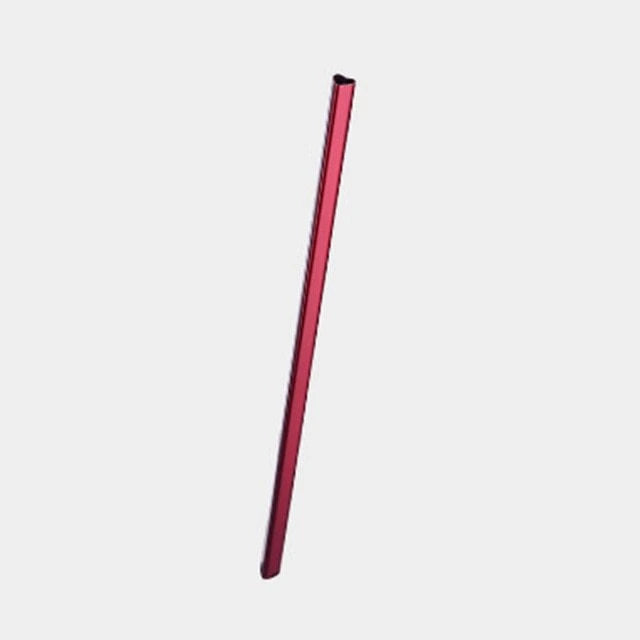Reusable heart-shaped stainless steel straws in various colours with cleaning brush