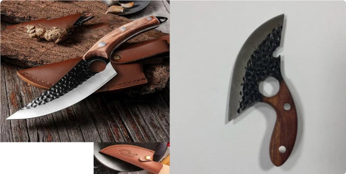 High carbon stainless steel chef's knife with 182mm blade and ergonomic handle