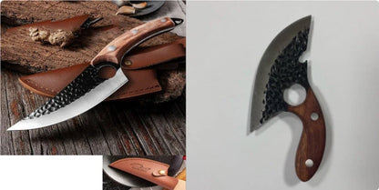 High carbon stainless steel chef's knife with 182mm blade and ergonomic handle