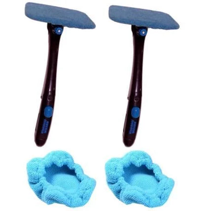 Car Window Brush with microfiber cleaning arm and built-in water sprayer