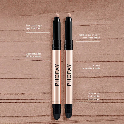 PHOFAY Eyeshadow Stick in various colors with built-in smudger for easy application