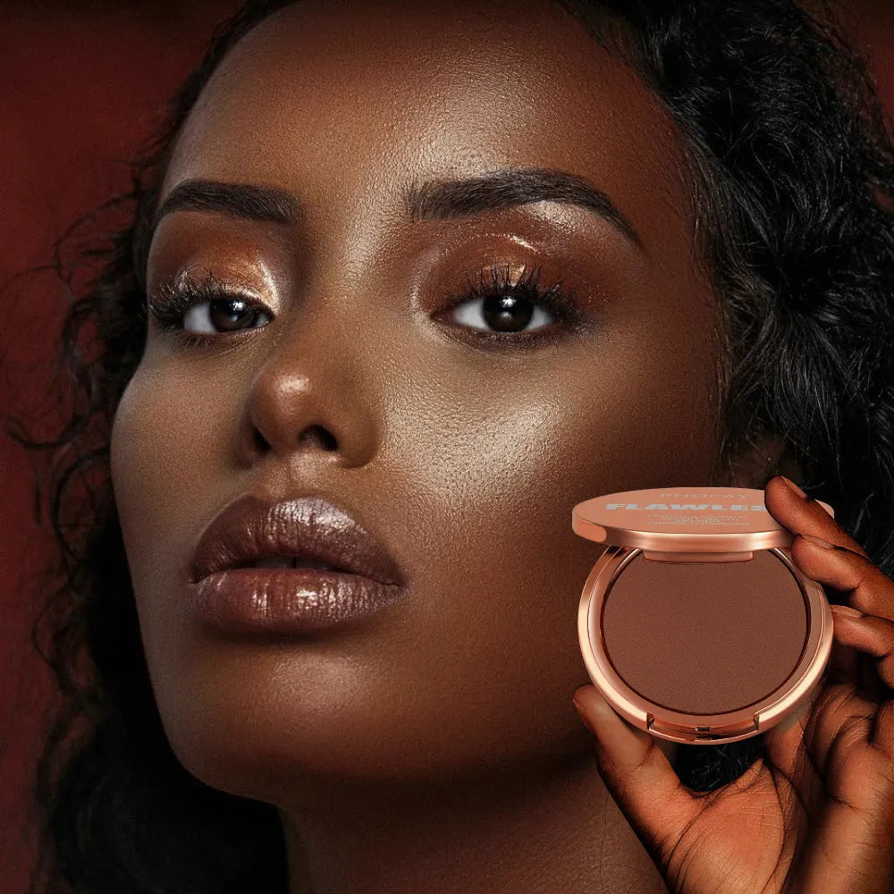 PHOFAY Matte Setting Pressed Powder 8g in compact case with powder puff for oil control