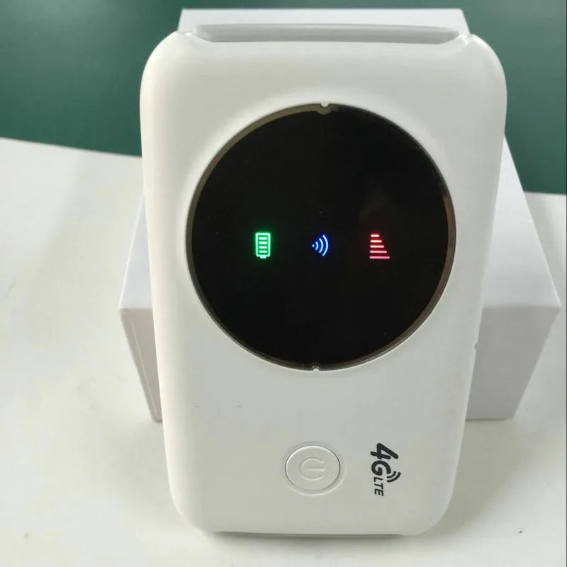 White mini 4G wireless router with dual-band Wi-Fi and VPN firewall support
