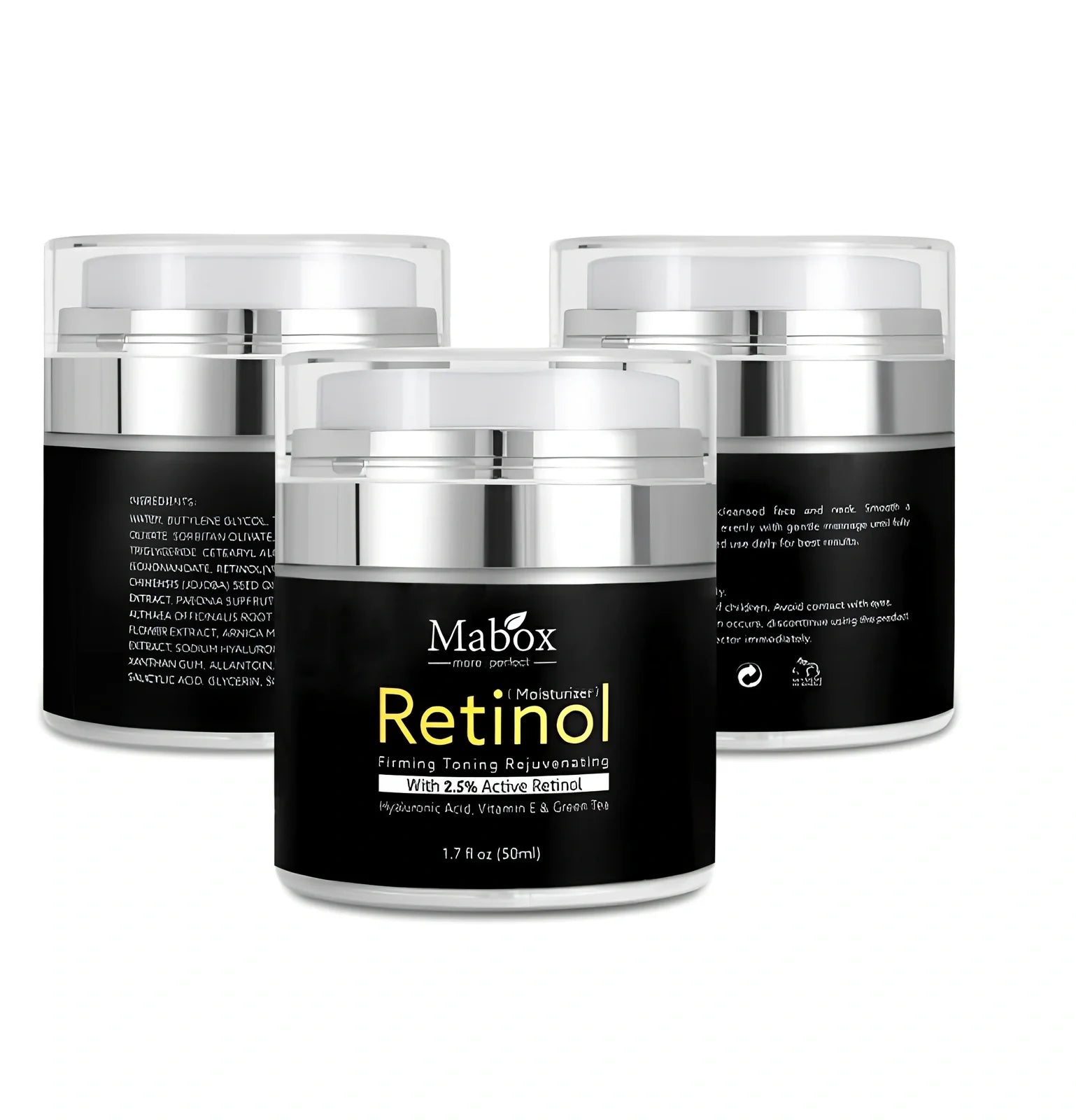 50ml whitening moisturising cream container with SPF30+ protection and hazelnut oil formulation