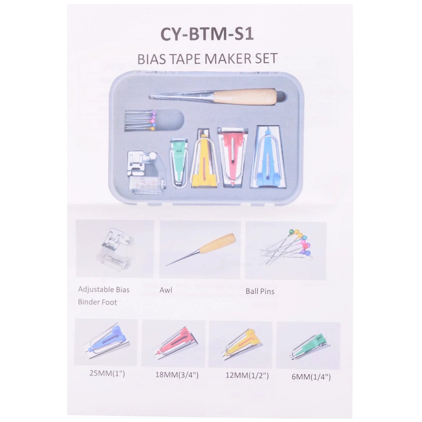 Multifunctional electric sewing machine accessories set with adjustable presser foot