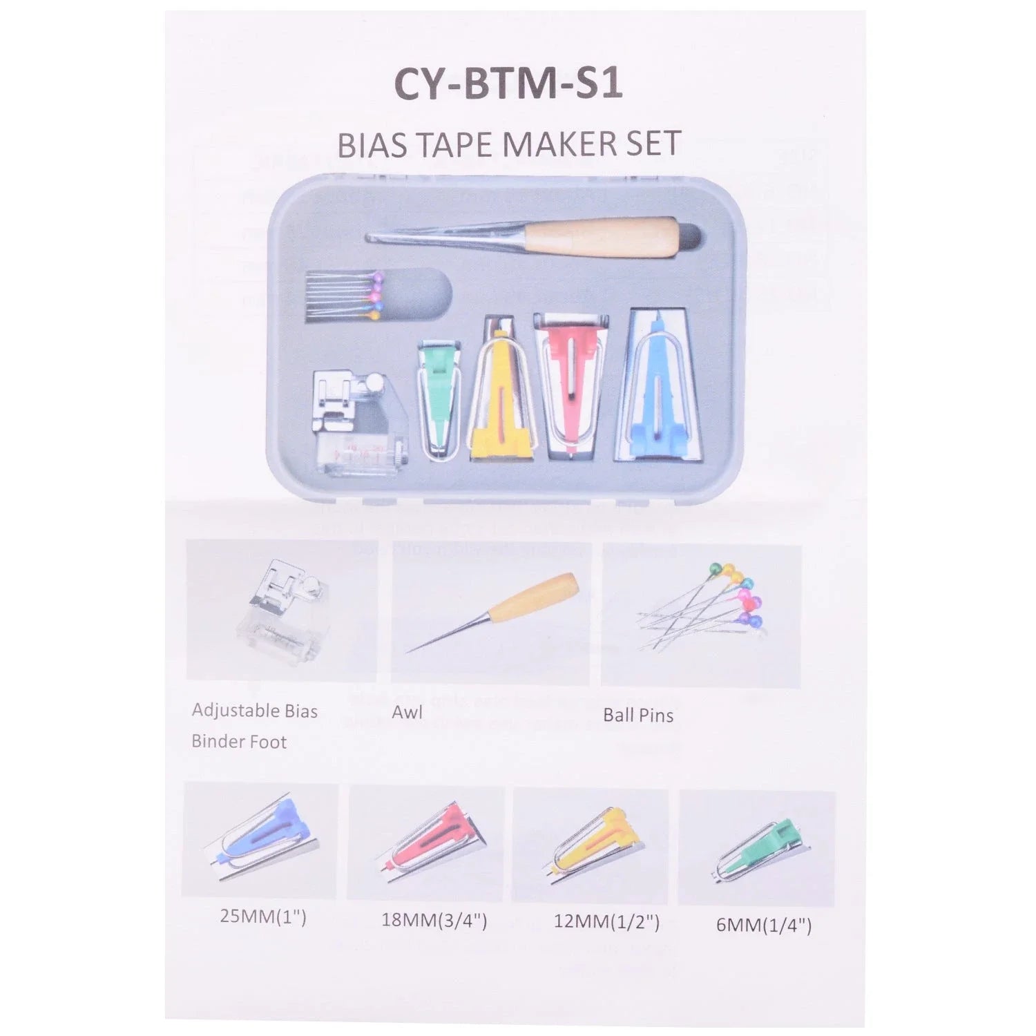 Multifunctional electric sewing machine accessories set with adjustable presser foot