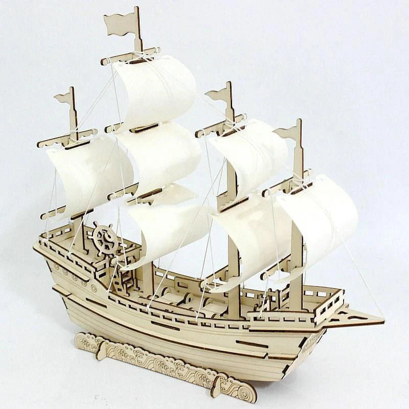 DIY Wooden Sailboat Model of Ming Dynasty Merchant Ship