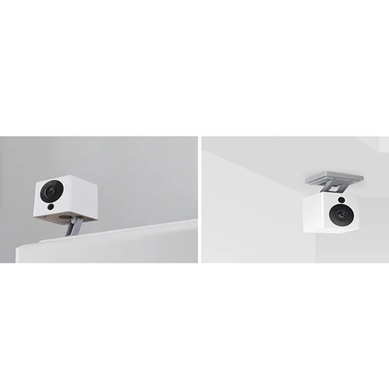 Small white 1080P Wi-Fi indoor security camera with wide-angle lens and night vision