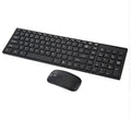 HK-06 wireless keyboard and mouse set, black, with shared USB receiver, 2.4GHz, 10m range, chocolate mute keys