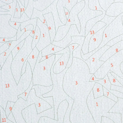 Hand-painted peacock digital oil painting on 40x50cm canvas