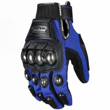 Alloy protective off-road motorcycle gloves with anti-skid palm design