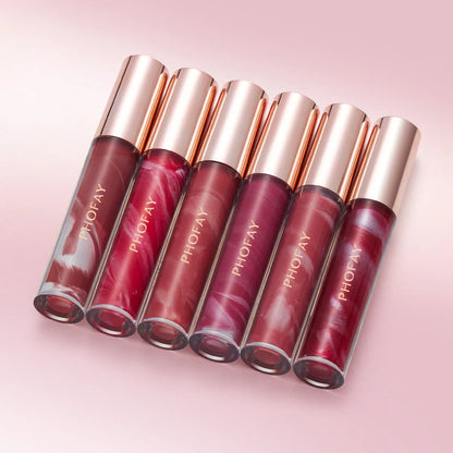 PHOFAY Rose Blooming Hydrating Lip Gloss with rose extract in a sleek tube