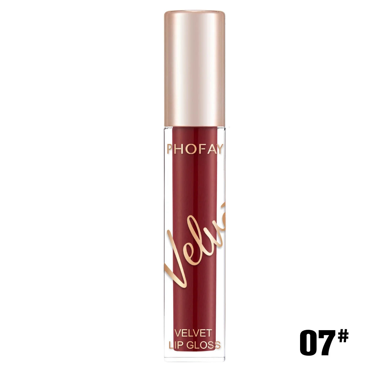 PHOFAY Velvet Lip Gloss in matte finish with precision applicator