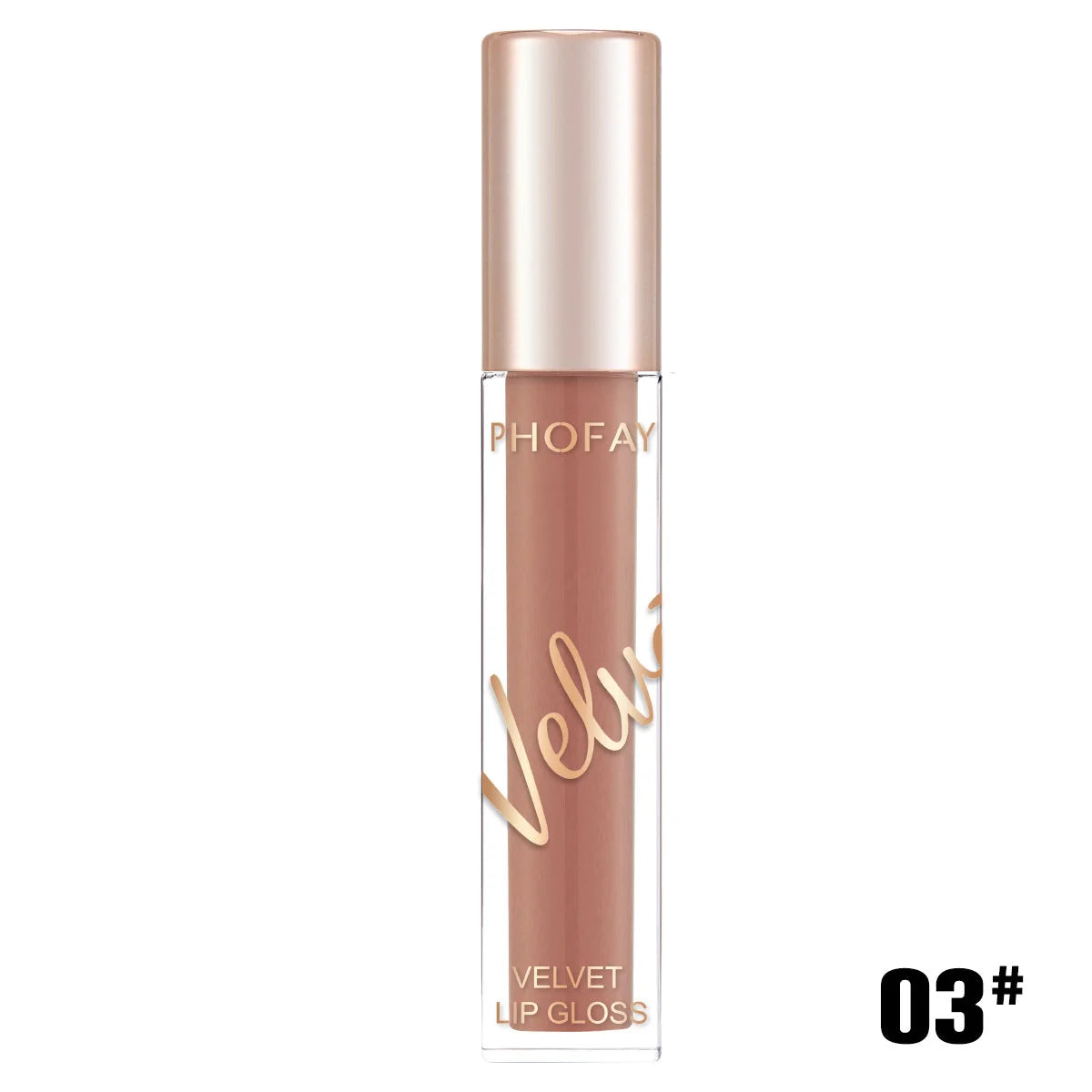 PHOFAY Velvet Lip Gloss in matte finish with precision applicator
