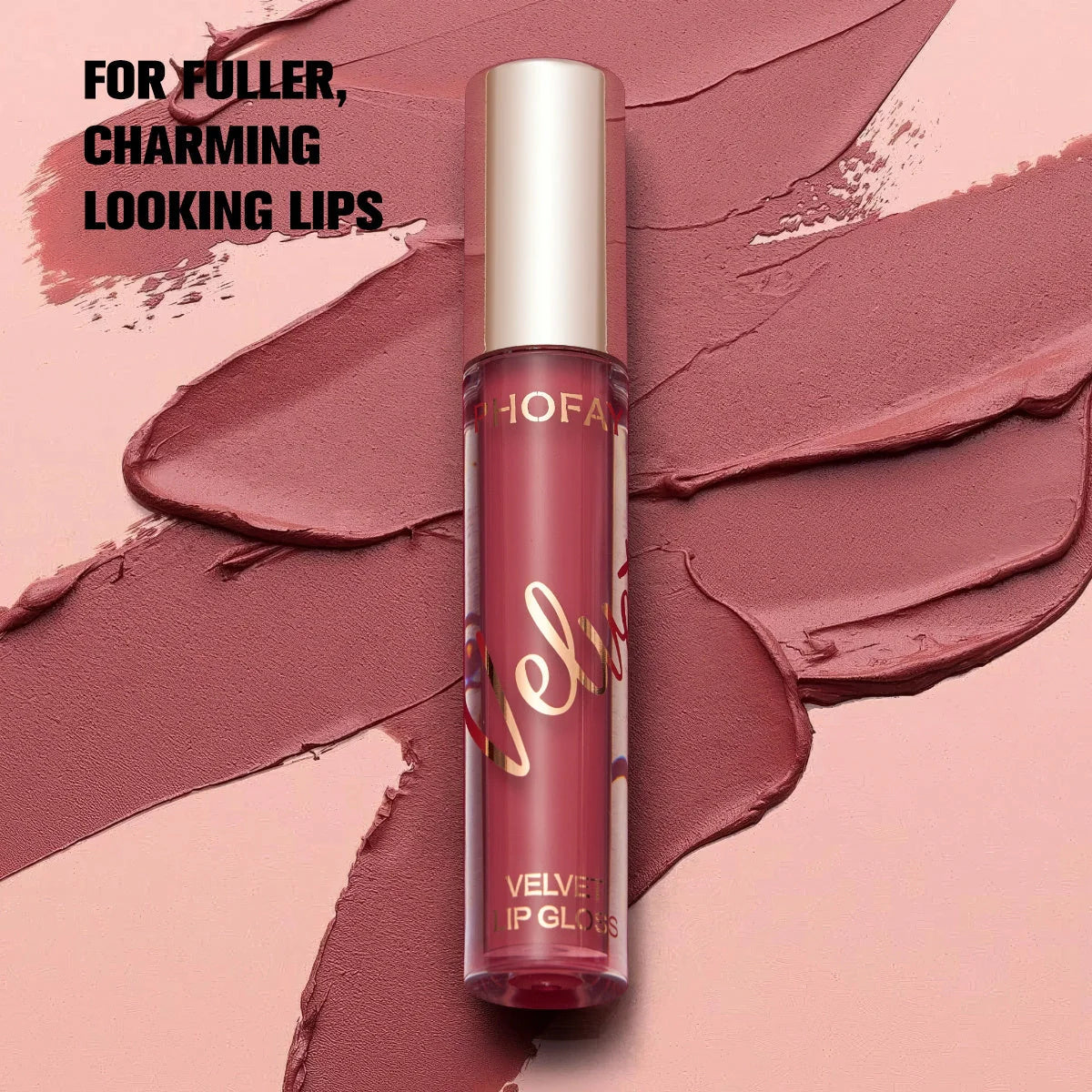 PHOFAY Velvet Lip Gloss in matte finish with precision applicator