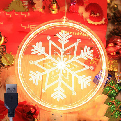 3D Christmas theme LED string lamp with warm white glow for festive home decor