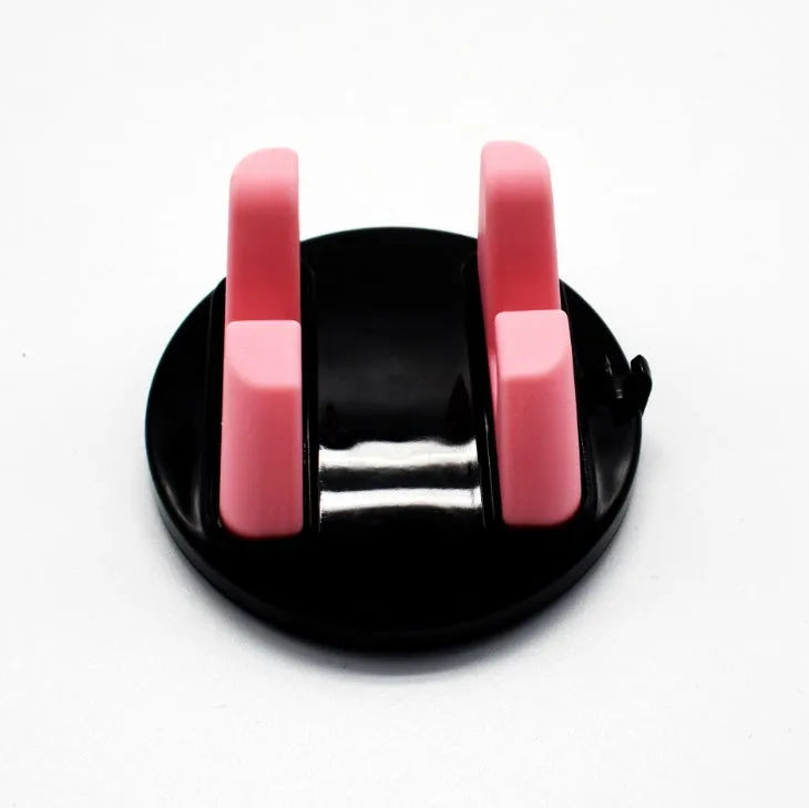Mini dashboard car phone holder made of PC and silicone with 360 degree rotation in black colour