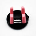 Mini dashboard car phone holder made of PC and silicone with 360 degree rotation in black colour