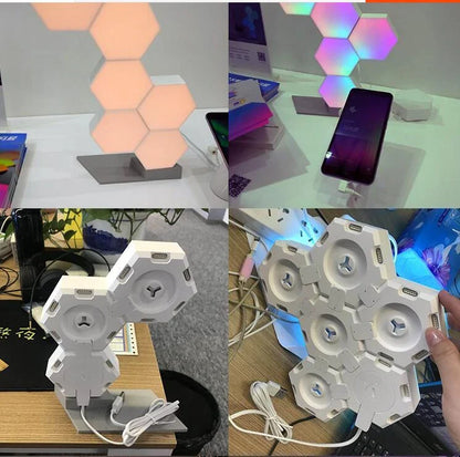 Smart Quantum Lamp with voice control, customizable color lighting, and modular design for home decor